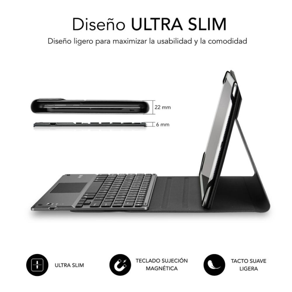 SUBBLIM - Funda con Teclado KEYTAB PRO BLUETOOTH 10,1" TOUCHPAD Black