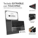 SUBBLIM - Funda con Teclado KEYTAB PRO BLUETOOTH 10,1" TOUCHPAD Black