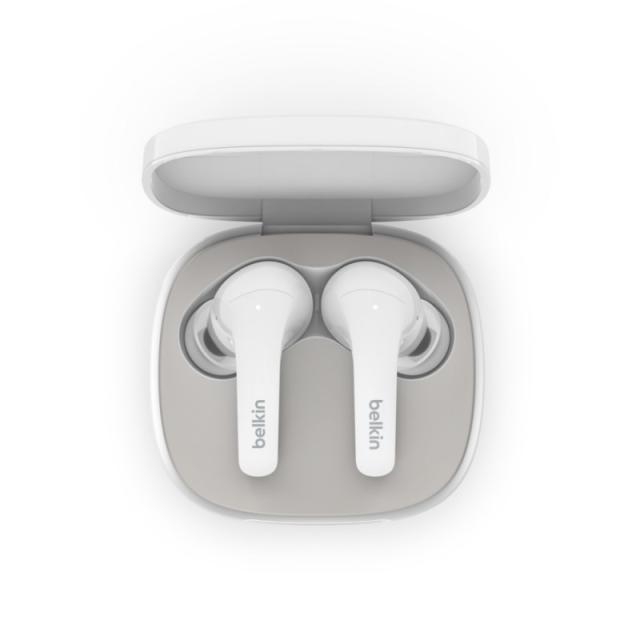 Belkin - SOUNDFORM Flow Auriculares Inalámbrico Dentro de oído Llamadas/Música USB Tipo C Bluetooth Blanco