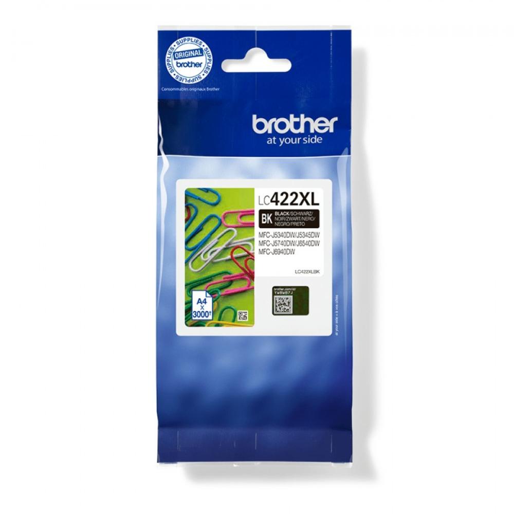 Brother - LC422XLBK cartucho de tinta 1 pieza(s) Original Alto rendimiento (XL) Negro