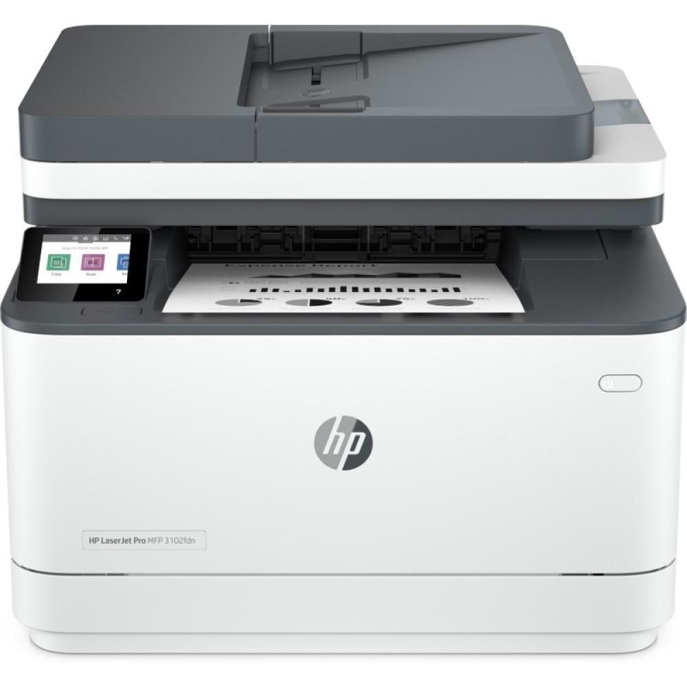HP - LaserJet Pro 3102fdn Multifunction Blanco y negro Impresora, Solo Ethernet Fotocopiadora, escáner