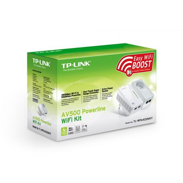 TP-Link - TL-WPA4226 KIT adaptador de red PowerLine 600 Mbit/s Ethernet Wifi Blanco 2 pieza(s)