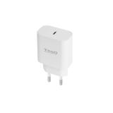 TooQ - Cargador de Pared USB-C PD20W, Blanco - TQWC-PDUSBC20W