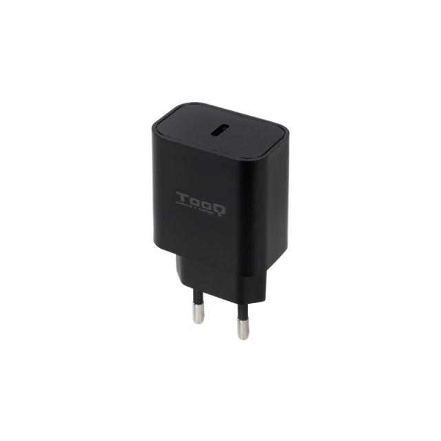 TooQ - Cargador de Pared USB-C PD20W, Negro
