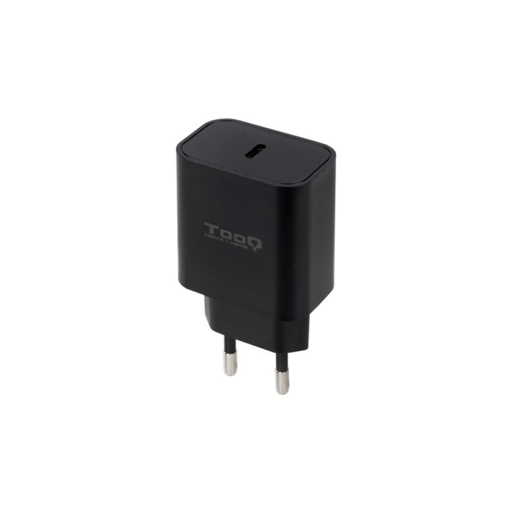 TooQ - Cargador de Pared USB-C PD20W, Negro
