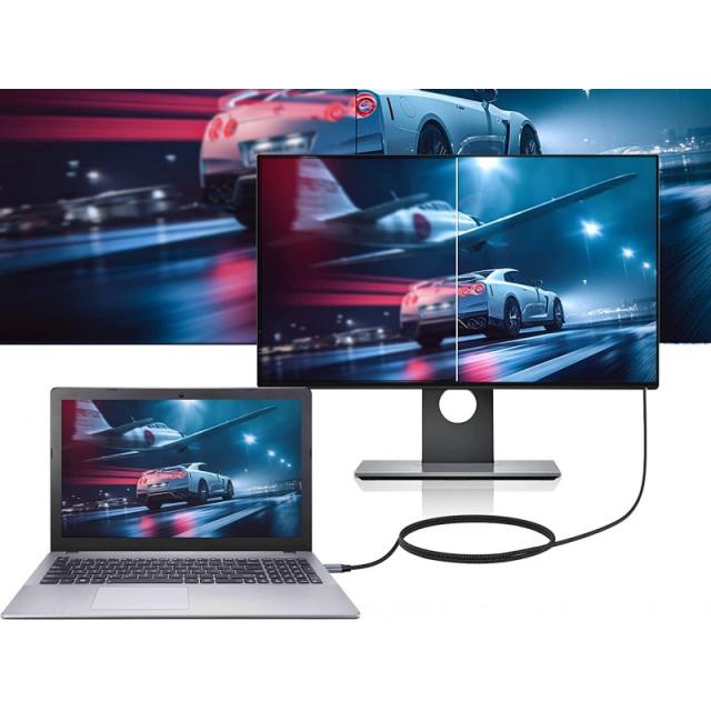 Conceptronic - ABBY10G adaptador de cable de vídeo 2 m USB Tipo C HDMI Gris