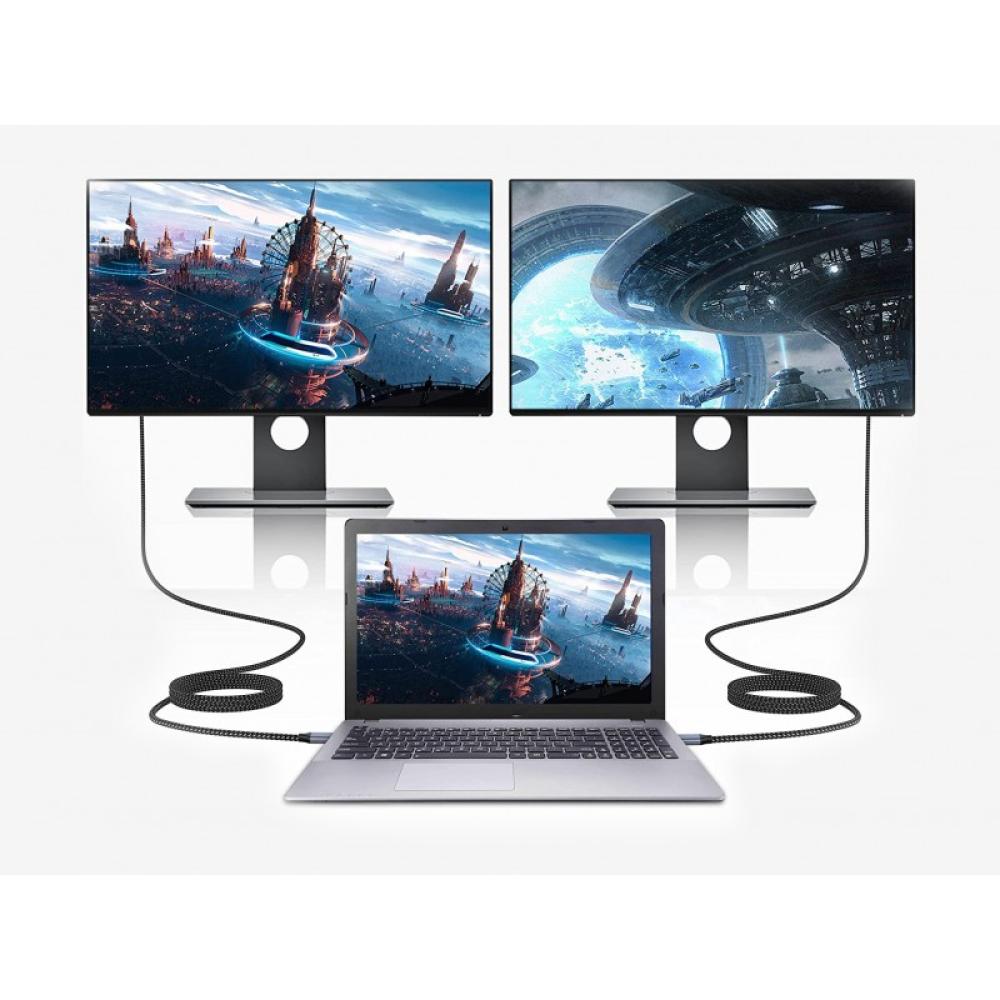 Conceptronic - ABBY10G adaptador de cable de vídeo 2 m USB Tipo C HDMI Gris