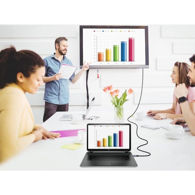 Conceptronic - ABBY10G adaptador de cable de vídeo 2 m USB Tipo C HDMI Gris