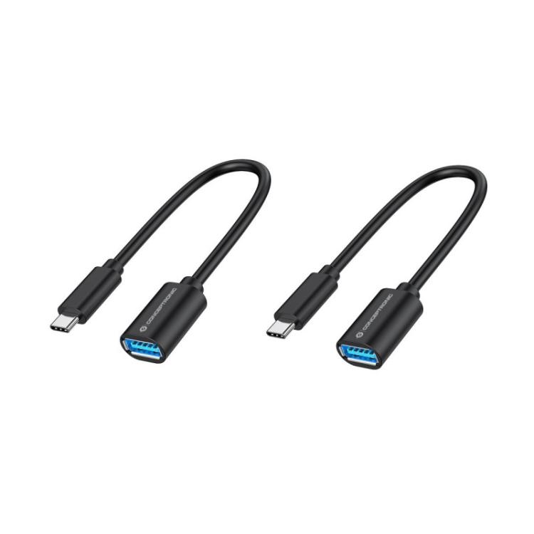 Conceptronic - ABBY11B cable USB USB 3.2 Gen 1 (3.1 Gen 1) 0,2 m USB C USB A Negro
