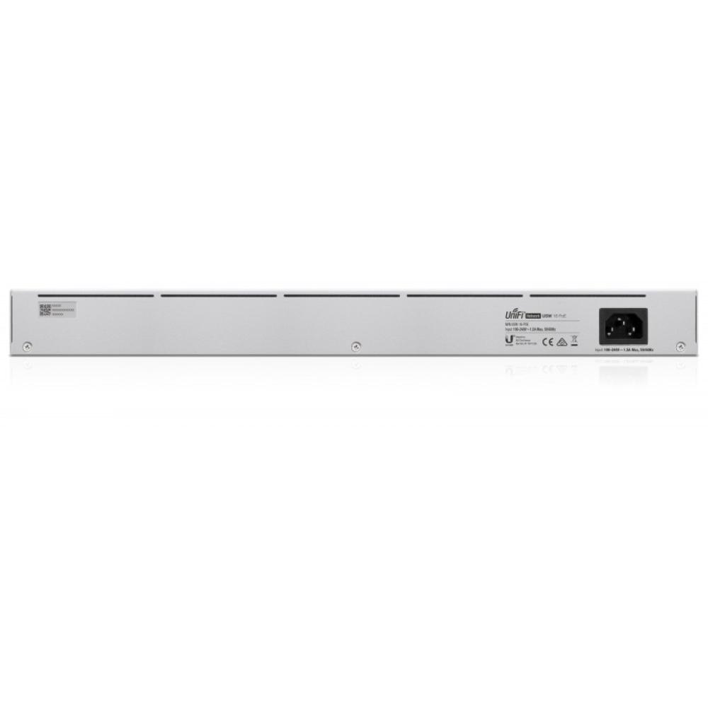Ubiquiti - UniFi 16-Port PoE Gestionado L2/L3 Gigabit Ethernet (10/100/1000) Energía sobre Ethernet (PoE) 1U Plata