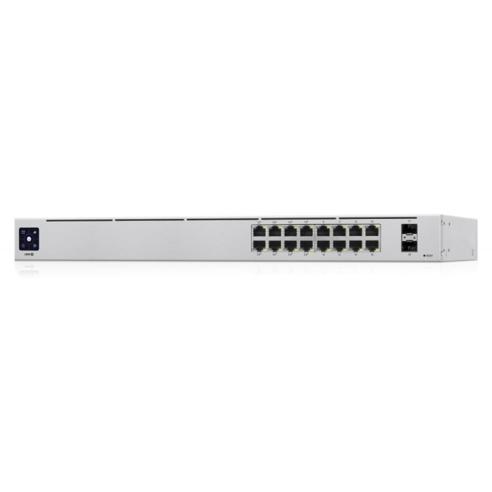 Ubiquiti - UniFi 16-Port PoE Gestionado L2/L3 Gigabit Ethernet (10/100/1000) Energía sobre Ethernet (PoE) 1U Plata