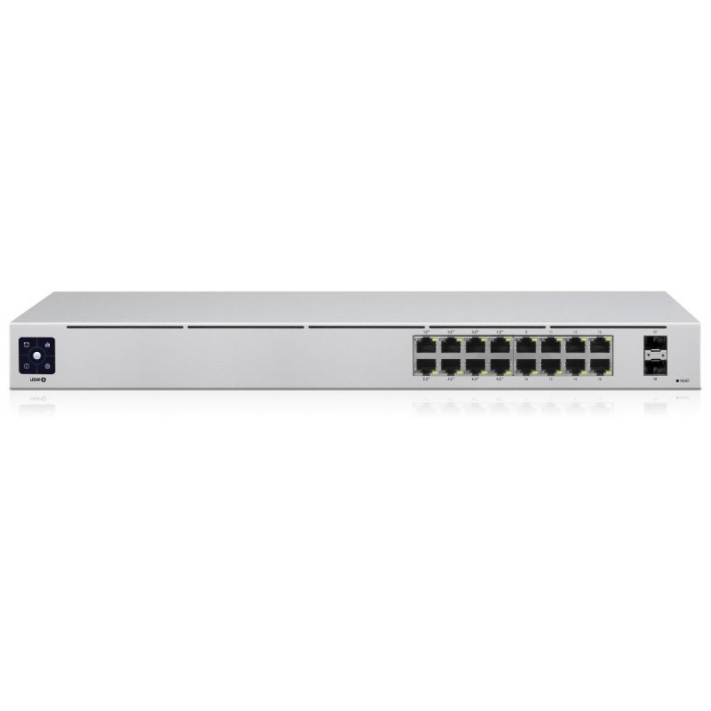 Ubiquiti - UniFi 16-Port PoE Gestionado L2/L3 Gigabit Ethernet (10/100/1000) Energía sobre Ethernet (PoE) 1U Plata