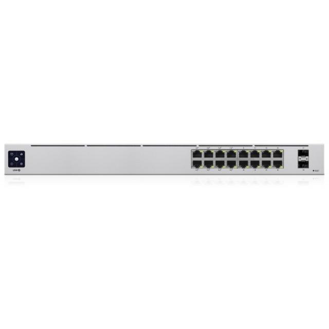 Ubiquiti - UniFi 16-Port PoE Gestionado L2/L3 Gigabit Ethernet (10/100/1000) Energía sobre Ethernet (PoE) 1U Plata
