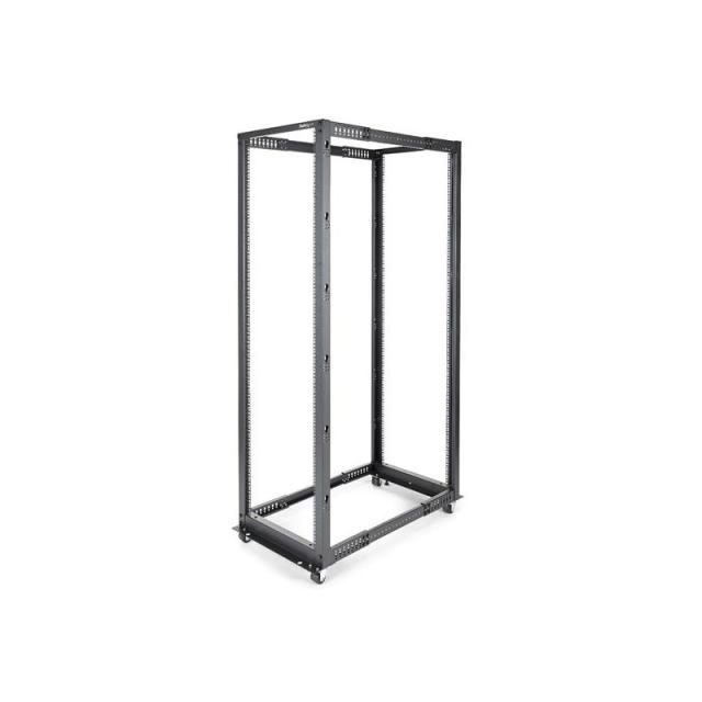 StarTech.com - Rack 42U Móvil de Marco Abierto de 4 Columnas para Servidores - Rack de Cuatro Columnas de 19 Pulgadas para Equip