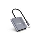Equip - Adaptador 3 en 1 USB-C a HDMI / USB-A / USB PD, 4K/60Hz, 100W USB PD