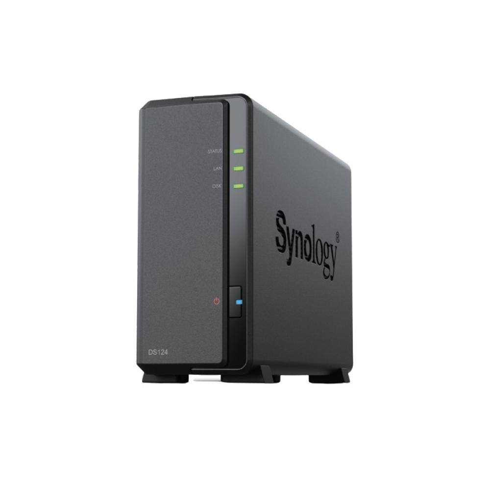 Synology - DiskStation DS124 servidor de almacenamiento NAS Escritorio Realtek RTD1619B 1 GB DDR4 0 TB DiskStation Manager Negro