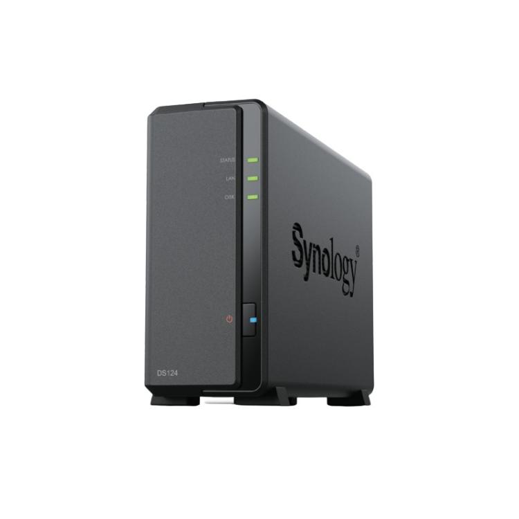 Synology - DiskStation DS124 servidor de almacenamiento NAS Escritorio Realtek RTD1619B 1 GB DDR4 0 TB DiskStation Manager Negro