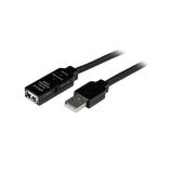 StarTech.com - Cable de Extensión Alargador de 35m USB 2.0 Alta Velocidad Activo Amplificado - Macho a Hembra USB A - Negro