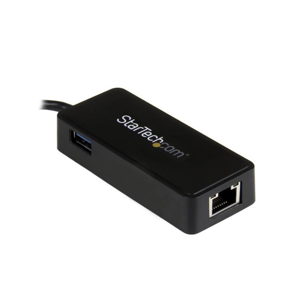 StarTech.com - Adaptador de Red Gigabit USB-C con Puerto USB Extra - Negro