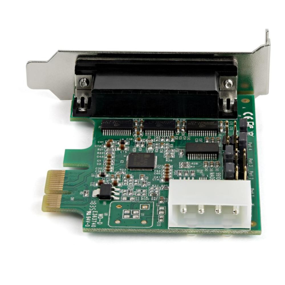 StarTech.com - Tarjeta Adaptadora Serie PCI Express RS232 de 4 Puertos - Tarjeta Controladora Serie PCIe RS232 - PC - PEX4S953LP