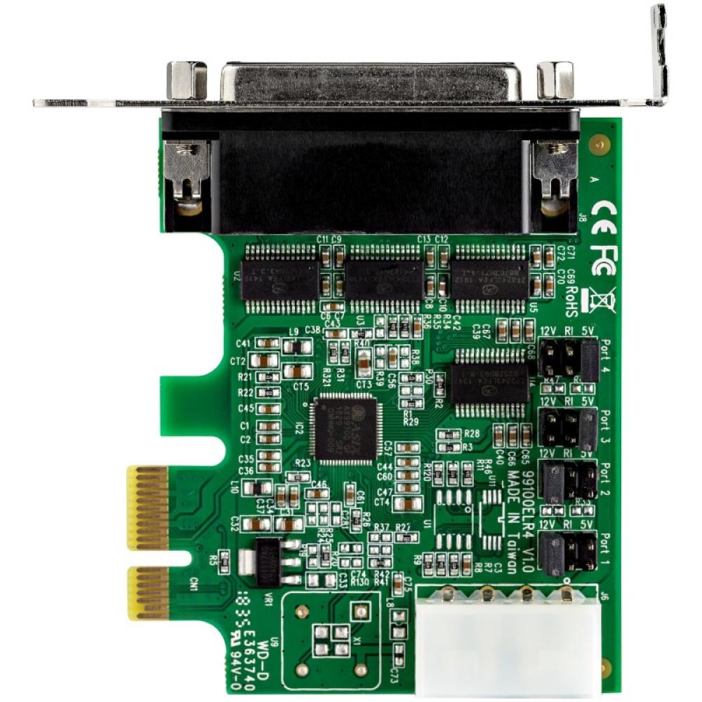 StarTech.com - Tarjeta Adaptadora Serie PCI Express RS232 de 4 Puertos - Tarjeta Controladora Serie PCIe RS232 - PC - PEX4S953LP