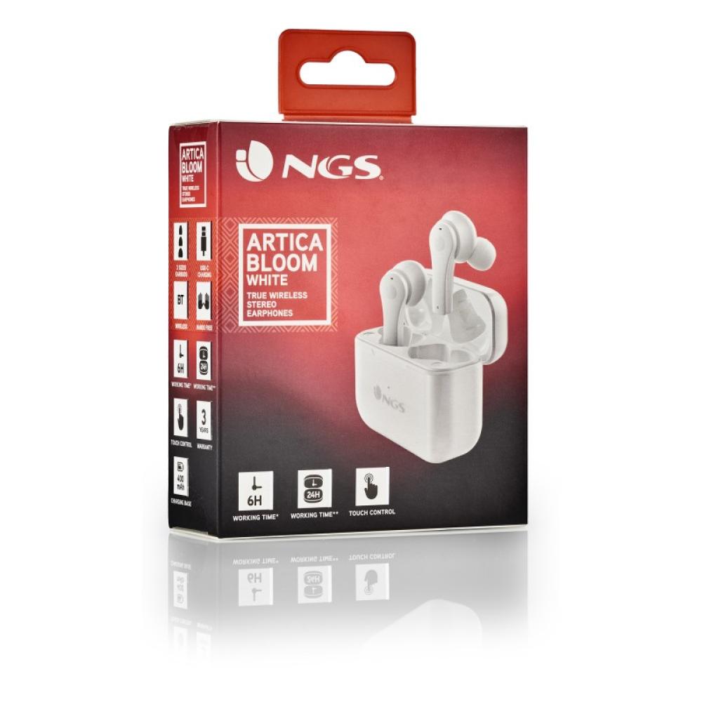 NGS - ARTICA BLOOM Auriculares Inalámbrico Dentro de oído Llamadas/Música USB Tipo C Bluetooth Blanco