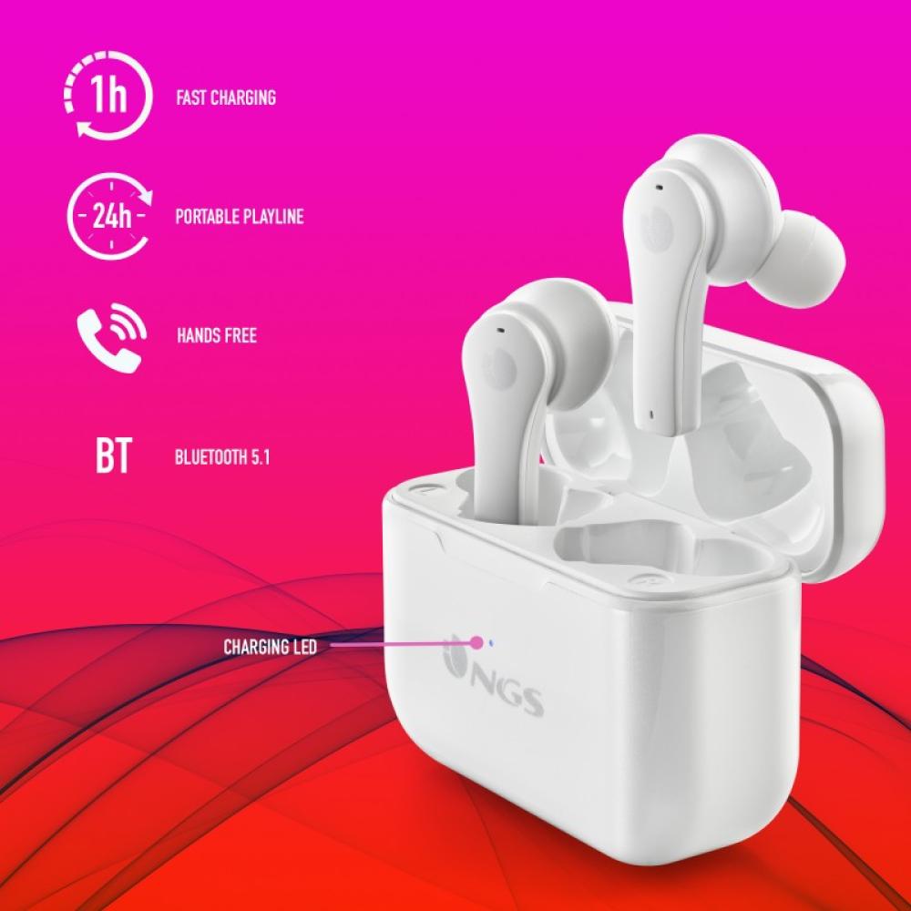 NGS - ARTICA BLOOM Auriculares Inalámbrico Dentro de oído Llamadas/Música USB Tipo C Bluetooth Blanco