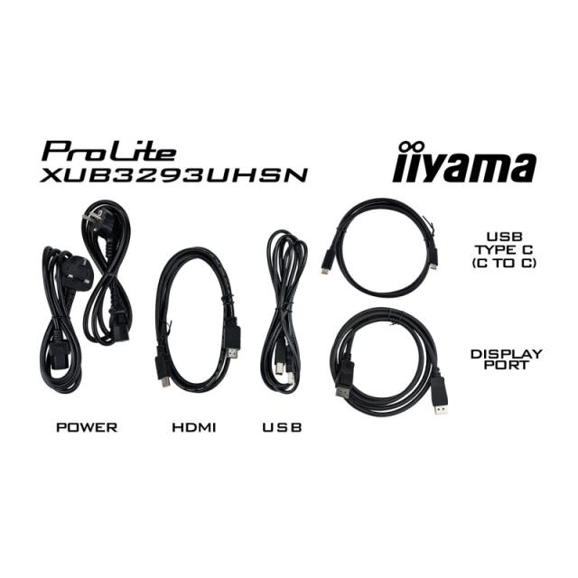 iiyama - ProLite XUB3293UHSN-B5 pantalla para PC 80 cm (31.5") 3840 x 2160 Pixeles 4K Ultra HD LCD Negro