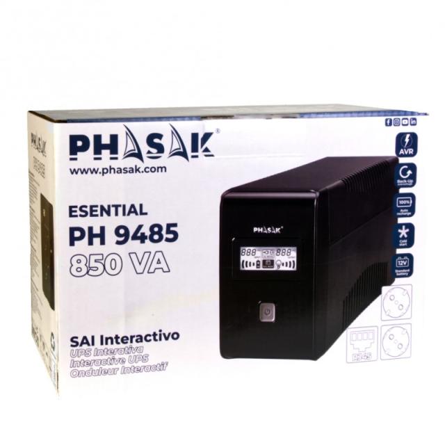 Phasak - SAI Esential Interactivo 850 VA - PH 9485