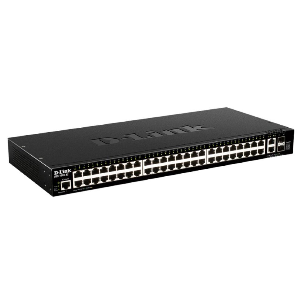 D-Link - DGS-1520-52/E switch Gestionado L3 10G Ethernet (100/1000/10000) 1U Negro