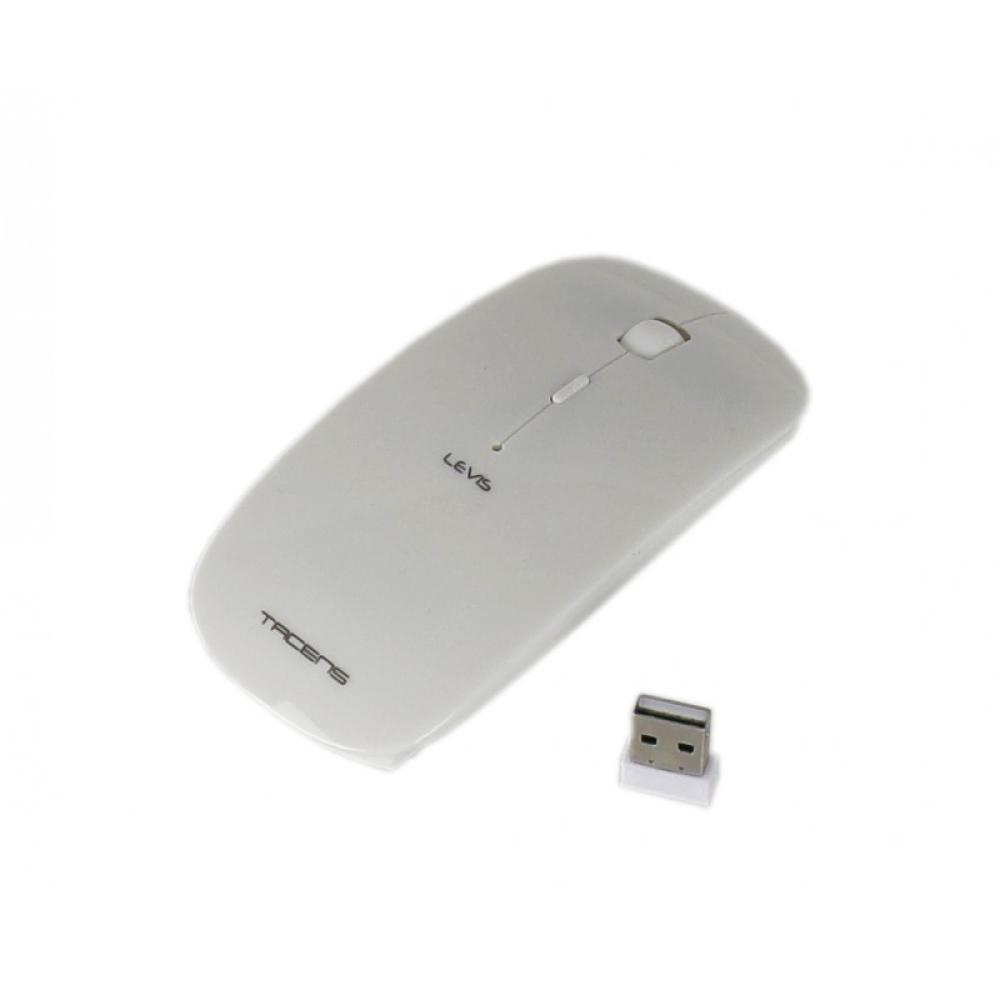 Tacens - LEVIS COMBO, Pack de Teclado y Ratón Inalámbrico Blanco, Wireless 2.4G, Ratón Ambidiestro,Teclado Qwerty Español