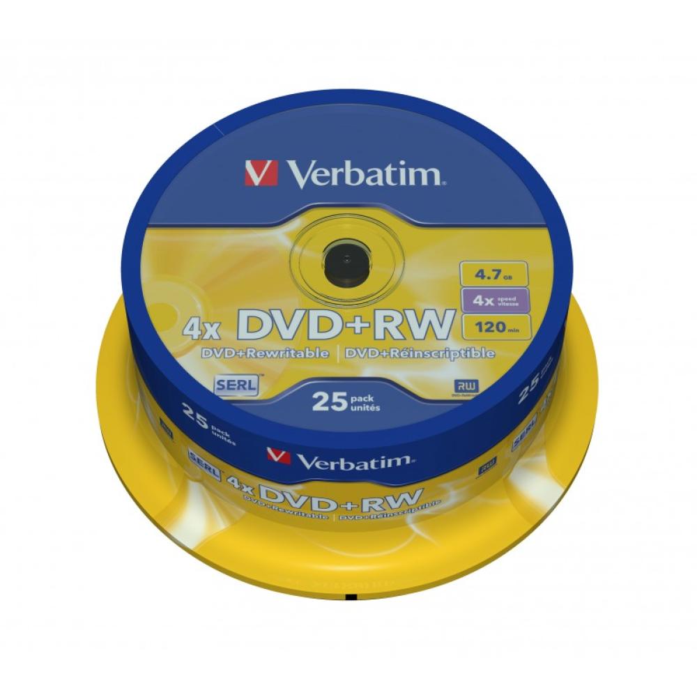 Verbatim - DVD+RW Matt Silver 4,7 GB 25 pieza(s)