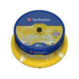 Verbatim - DVD+RW Matt Silver 4,7 GB 25 pieza(s)