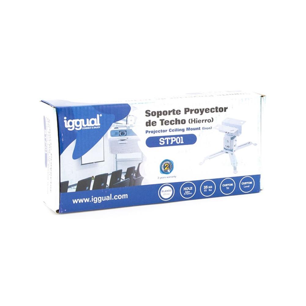 iggual - SPT01 Soporte proyector techo blanco
