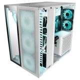 Mars Gaming - MC-Nova, Torre Gaming Custom XXL E-ATX Aluminio, Doble Ventana Completa Cristal Templado, Estructura Modular Doble