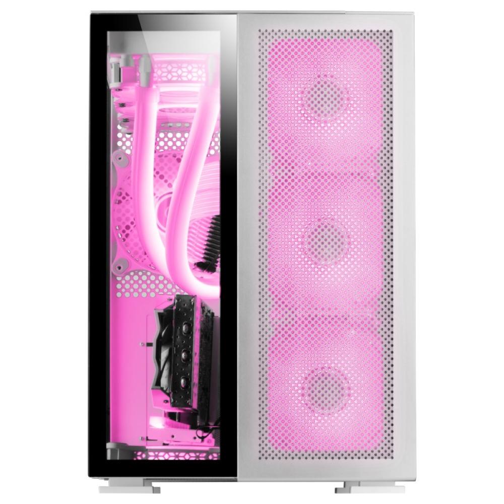 Mars Gaming - MC-Nova, Torre Gaming Custom XXL E-ATX Aluminio, Doble Ventana Completa Cristal Templado, Estructura Modular Doble