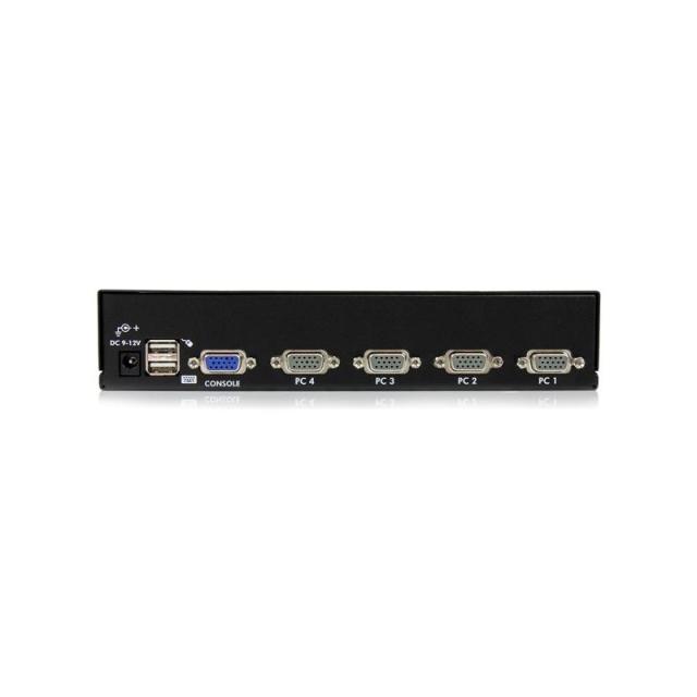 StarTech.com - Conmutador Switch KVM 4 Puertos de Vídeo VGA USB 2.0 - 1U Rack Estante