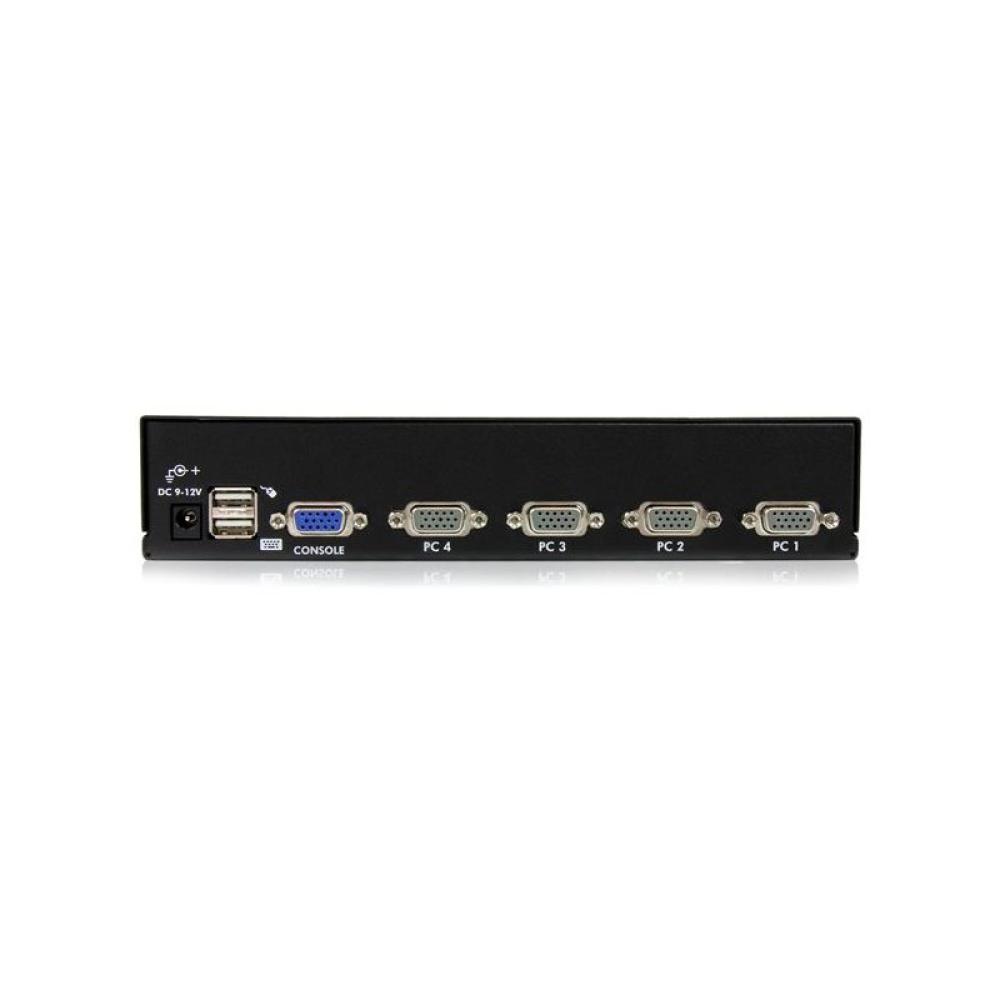 StarTech.com - Conmutador Switch KVM 4 Puertos de Vídeo VGA USB 2.0 - 1U Rack Estante
