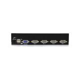 StarTech.com - Conmutador Switch KVM 4 Puertos de Vídeo VGA USB 2.0 - 1U Rack Estante