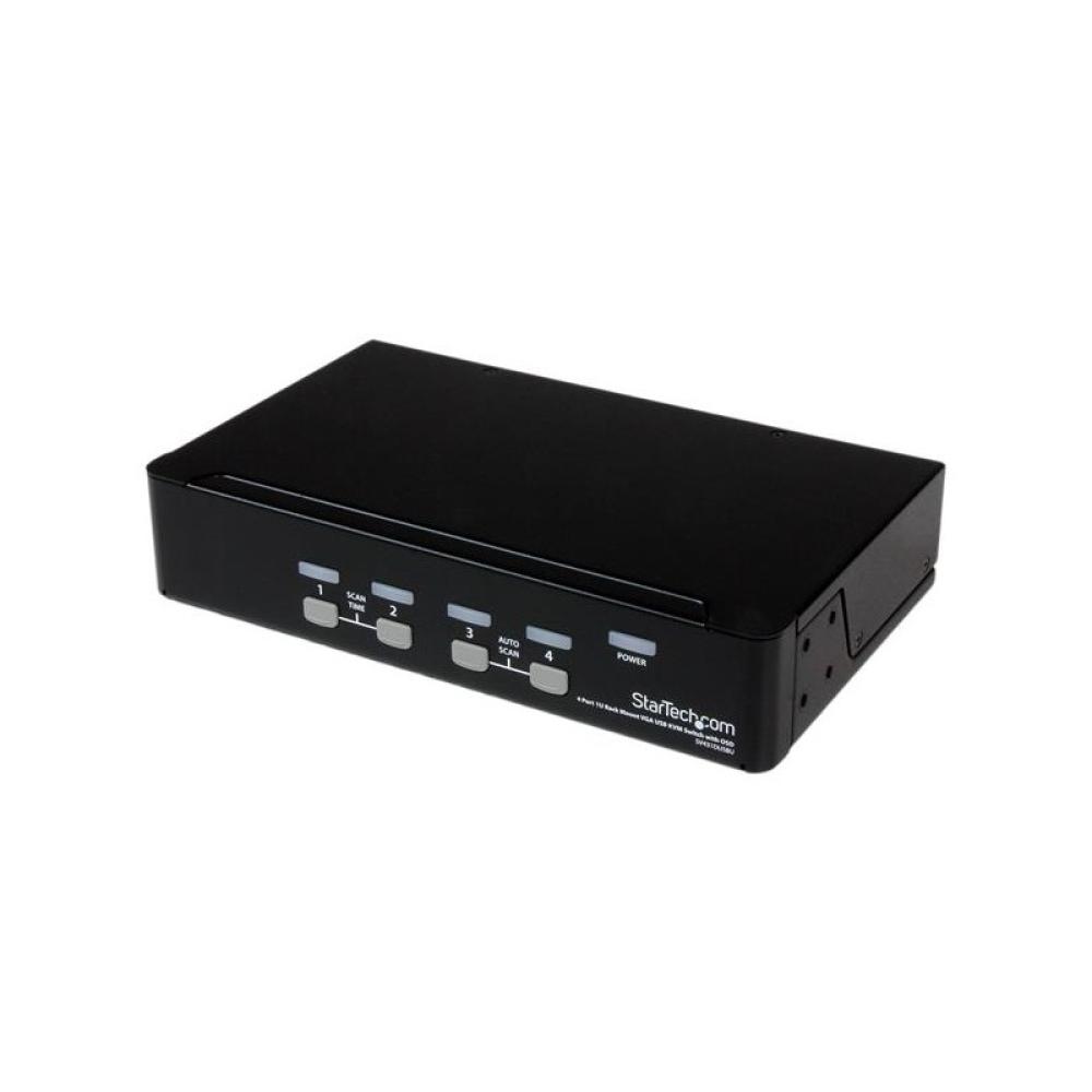 StarTech.com - Conmutador Switch KVM 4 Puertos de Vídeo VGA USB 2.0 - 1U Rack Estante