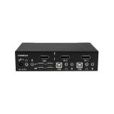 StarTech.com - Conmutador Switch Profesional KVM 2 Puertos Vídeo DisplayPort - USB con Audio - 2560x1600