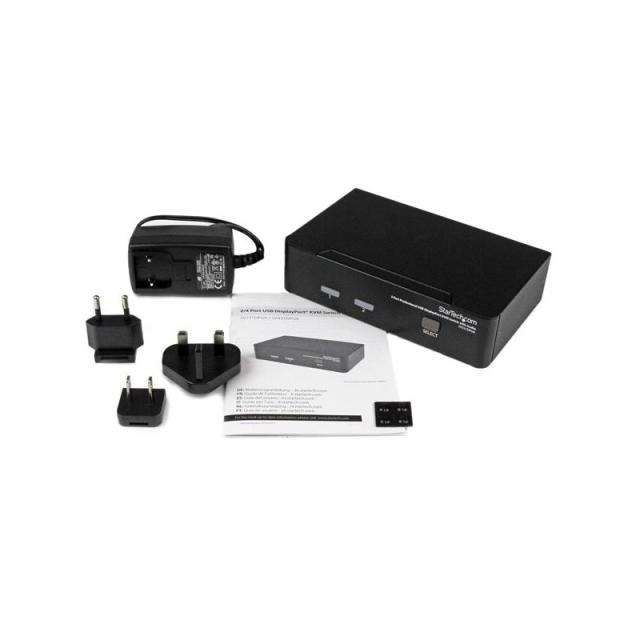 StarTech.com - Conmutador Switch Profesional KVM 2 Puertos Vídeo DisplayPort - USB con Audio - 2560x1600