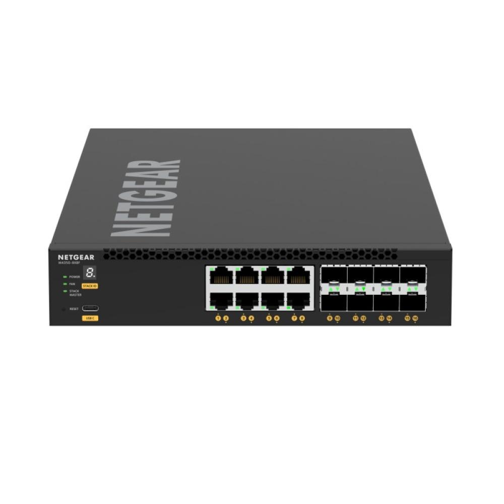NETGEAR - M4350-8X8F Gestionado L3 10G Ethernet (100/1000/10000) 1U Negro