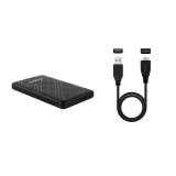 TooQ - Caja Externa para Discos de 2,5” HDD/SSD, Negro