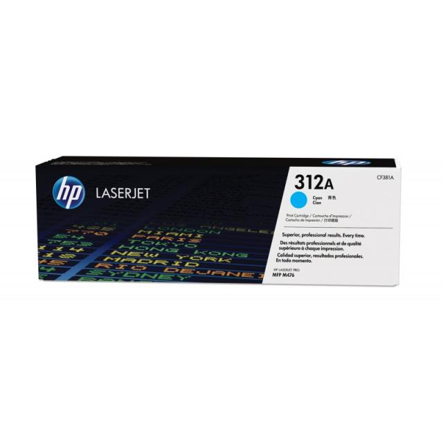 HP - Cartucho de tóner 312A cian para LaserJet