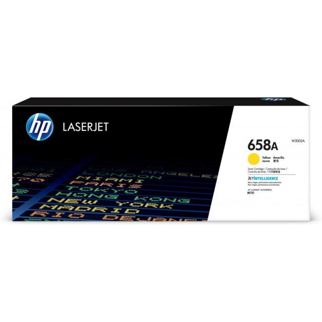 HP - Cartucho de tóner Original LaserJet 658A amarillo