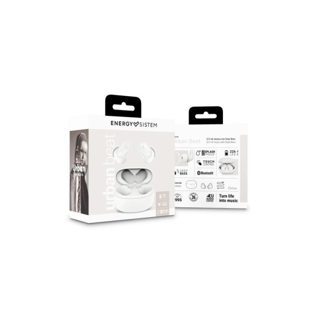 Energy Sistem - Urban Beat Auriculares True Wireless Stereo (TWS) Dentro de oído Llamadas/Música USB Tipo C Bluetooth Blanco
