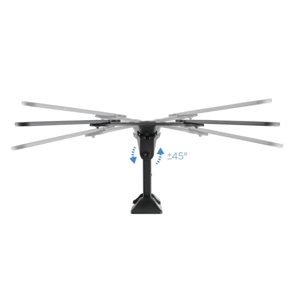 TooQ - Soporte Giratorio e Inclinable para Monitor / TV LCD, Plasma de 23”- 55”, con Dos Pivotes, Negro