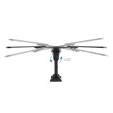 TooQ - Soporte Giratorio e Inclinable para Monitor / TV LCD, Plasma de 23”- 55”, con Dos Pivotes, Negro