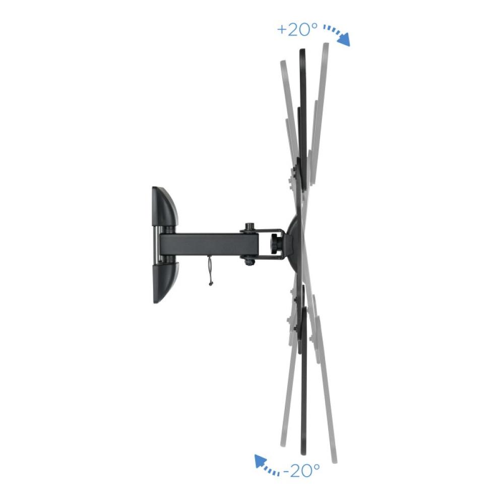 TooQ - Soporte Giratorio e Inclinable para Monitor / TV LCD, Plasma de 23”- 55”, con Dos Pivotes, Negro